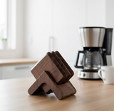 Anygleam Black Walnut 6pcs Wooden Coasters Cup Kitchen Tools Accessories