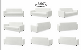 Anyseat 4-Seater Sofa Cover – Plain White Style Slipcover for Living Room Chair Protection