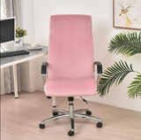 Anyseat Pink Velvet Office Chair Cover – Zippered Stretchable High‑Back Slipcover Protector