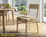 Anyseat Brown White Crack Linear Design Print Chair Cover – Stretch Washable Removable Seat Cover for Dining & Kitchen