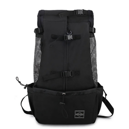 Anypet Medium Black Pet Carrier Backpack with Pockets – Travel & Driving Bag for Medium to Large Dogs