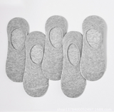 Anyfootwear 5 Pairs Size 4-10 Grey Men Women Fashion Socks Cotton Long Crew Socks High Quality Office Business Sports Skateboard Knitted Casual