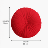 Anyhouz Pleated Round Pillow – Soft Cushion Filled Decorative Throw Pillow