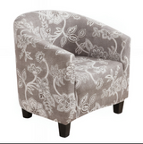 Anyseat Light Gray Bohemian Chair Cover – Plain Dustproof Tub Slipcover for Home Décor