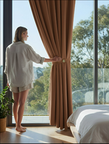 Anydrape Chocolate Velvet Blackout Curtains – High‑Quality Modern Luxury Drapes for Living Room, Bedroom & Dining Windows