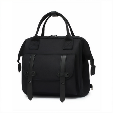 Anysort Mommy Diaper Bag Black Color Backpack Waterproof Handbag Fashion Mommy Shoulder Bag