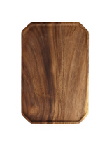 Anygleam Natural Wood Diagonal Square Acacia Wood Plate Serving Tray Food Kitchen Tableware
