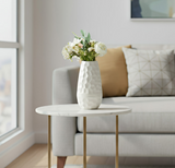 ANYDECO Flower Vase White Large Meteorite Nordic Style Table Decor