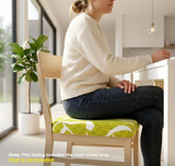 Anyseat Chair Cover Gold and White Crack Linear Design Stretch Seat Cover for Home Dinning Kitchen Washable Removable