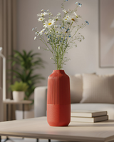 ANYDECO Flower Vase Rosy Red Large Nordic Style Pot Room Home Decor