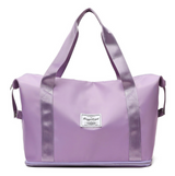 Anymom Mommy Diaper Bag Purple Waterproof Handbag Expandable Size With Zipper