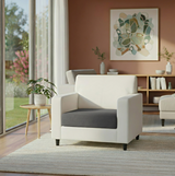 Anyhouz Sofa Cushion Cover – Dark Gray Polyester, Thick Stretchable, 1Pc Living Room Chair