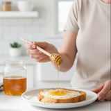 Anygleam Natural Brown 10pcs Wooden Honey Spoon Dipper Sticks Kitchen Tableware