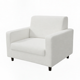Anyseat 1-Seater Sofa Cover – Plain White Style Slipcover for Living Room Chair Protection