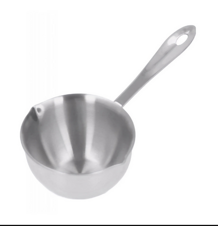 Anygleam Cookware Pouring Pots 1PC Silver Mini Sauce Heating Stainless Steel Kitchen Chocolate Pot Butter Milk Drip Pot Small With Handle