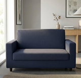 Anyseat 2-Seater Sofa Cover – Plain Navy Blue Style Slipcover for Living Room Chair Protection