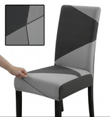 Anyseat Chair Cover Gray Geometric Elastic Slipcover Dining Decor