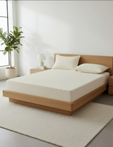 Anycozy Mattress Cover Beige Double Size Pure Cotton Soft Quilted Bed Sheet Anti-bacterial Protector Cover