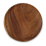 Anygleam Dark Brown 4pcs Wooden Plate Serving Tray Food Kitchen Tableware
