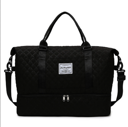 Anymom Mommy Diaper Bag Black Handbag for Mom Waterproof Tote Yoga Gym Wet Bag Large Capacity for Travel and Sports