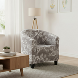Anyseat Light Gray Bohemian Chair Cover – Plain Dustproof Tub Slipcover for Home Décor