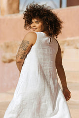 Royal Toscana linen dress - White