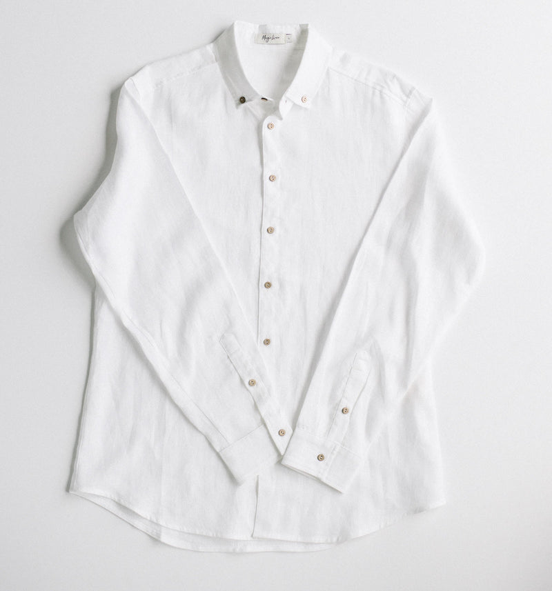 Men's linen shirt Nevada - White