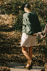 Pleated Linen Short