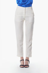White Tailoring Slim Pants – Women’s Slim-Fit Trousers