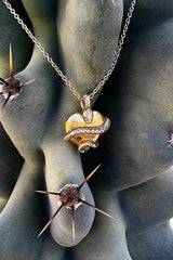 Wise Heart Charm Necklace Gold