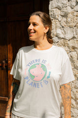 Adult Bamboo Vanilla T-shirt - There is no planet B