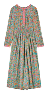 Women maxi dress Diane - Water Flower Pink