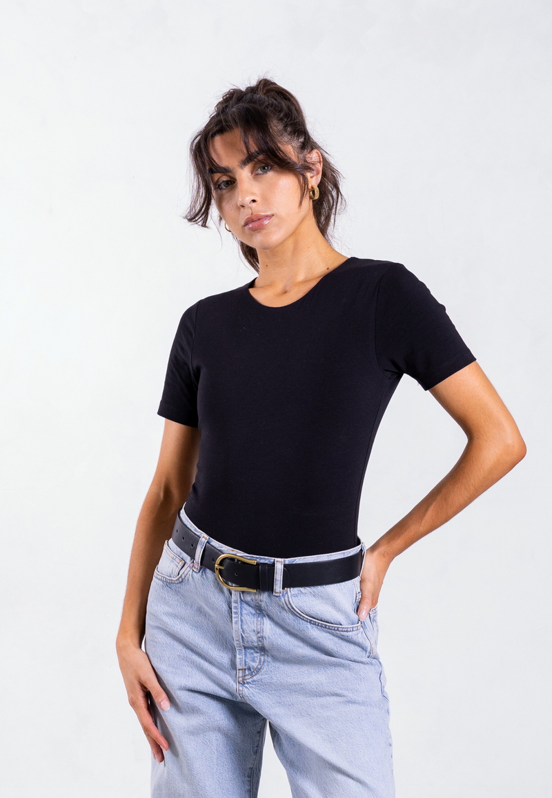 Organic Cotton Crew T-Shirt, Black