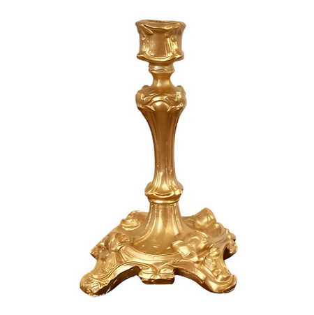 ANYHOUZ Gold Candle Holder – European Rococo Baroque Tabletop Decor for Modern Living Room Display
