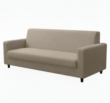 Anyseat 4-Seater Sofa Cover – Plain Beige Style Slipcover for Living Room Chair Protection