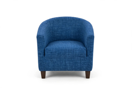 Anyseat Geometric Blue Chair Cover – Plain Dustproof Tub Slipcover for Home Décor