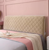 Anycozy Headboard Cover Khaki Diamond Pattern Super Soft Smooth Quilted Velvet Bed Back Dust Protector Cover 170x70cm