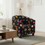 Anyseat Christmas Black Chair Cover – Dustproof Tub Slipcover for Home Décor