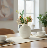 ANYDECO Flower Vase White Medium Nordic Plastic Pot Home Decor