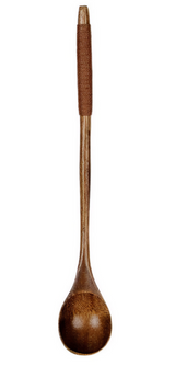 Anygleam Dark Brown 6pcs Wooden Tea Long Spoon Kitchen Tableware