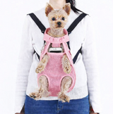 Anypet Pink Denim Pet Carrier Backpack – Small Travel Bag with Front Pocket for Pets