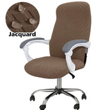 Anyseat Coffee Office Chair Cover – Waterproof Stretchable Spandex Jacquard Slipcover, Anti‑Dirt Protection