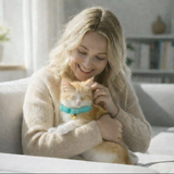 Anypet Stylish Green Bow Cat Collar Large Size with Safety Buckle Bell Durable Adjustable Strap Cute Fashion Pet Accessory for Cats & Kittens