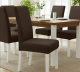 Anyseat Coffee Waterproof Chair Cover – Corn Kernel Pattern Stretch Slipcover for Dining Room