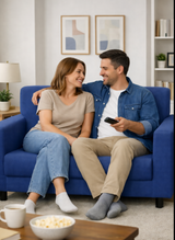 Anyseat 2-Seater Sofa Cover – Plain Royal Blue Style Slipcover for Living Room Chair Protection