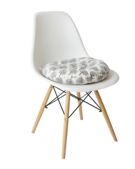 Anypillow White Seat Cushion – White Tree Print Design