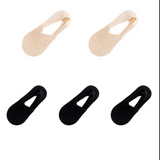 Anyfootwear 5 Pairs Size 5-9 Fashion Socks Lace Flower Style Breathable Antiskid Invisible Ankle Socks for Women (2 Beige, 3 Black)