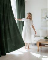Anydrape Green Velvet Blackout Curtains – High‑Quality Modern Luxury Drapes for Living Room, Bedroom & Dining Windows