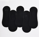 Anyfootwear 5 Pairs Size 4-10 Black Men Women Fashion Socks Cotton Long Crew Socks High Quality Office Business Sports Skateboard Knitted Casual
