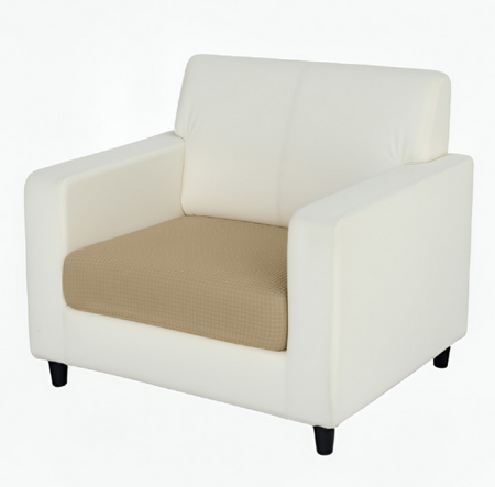 Anyhouz Sofa Cushion Cover – Beige Polyester, Thick Stretchable, 1Pc Living Room Chair